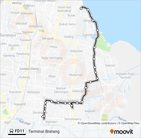 FD11 Bus Line Map