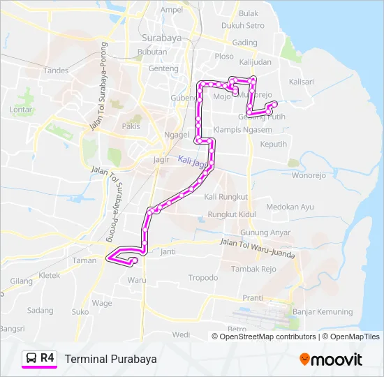 R4 Bus Line Map