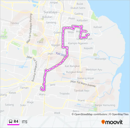 R4 Bus Line Map