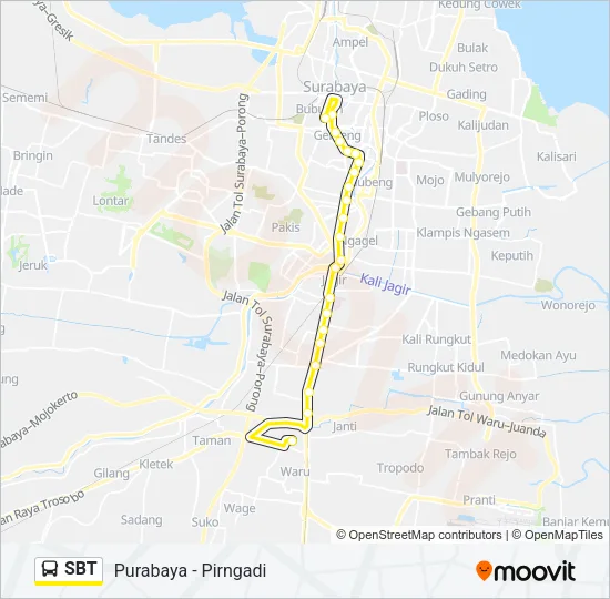 SBT Bus Line Map