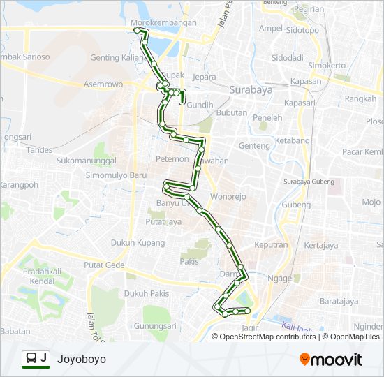 J bus Line Map