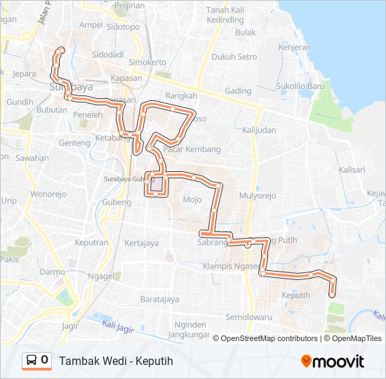 Rute O: Jadwal, Pemberhentian & Peta - Tambak Wedi (Diperbarui)