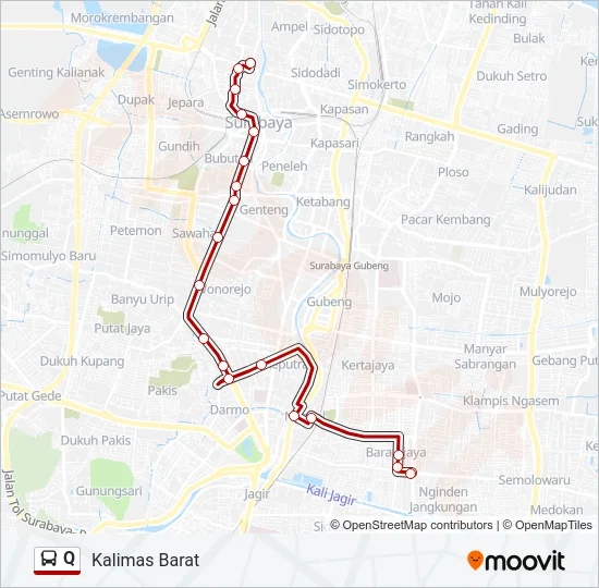 Q Bus Line Map