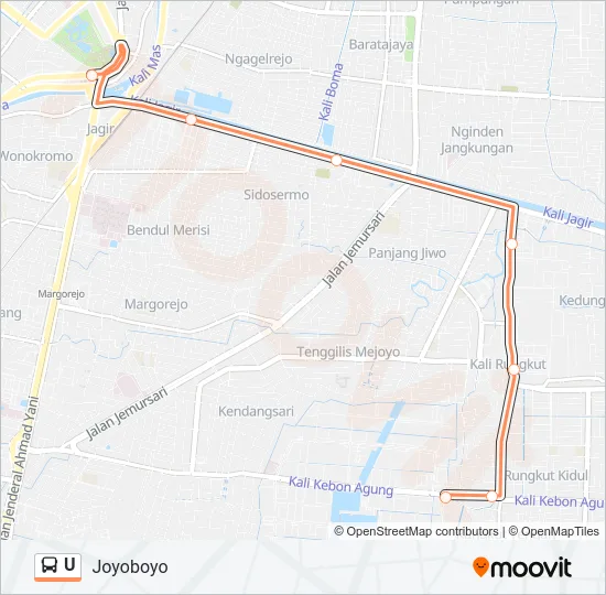 U Bus Line Map