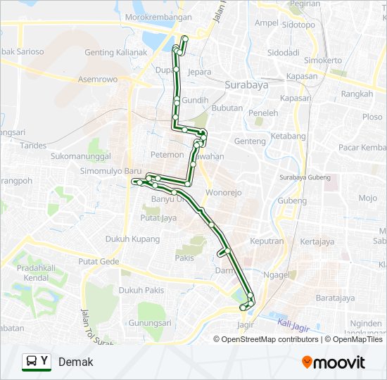 Y Bus Line Map