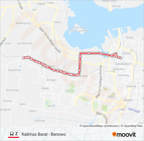Z Bus Line Map