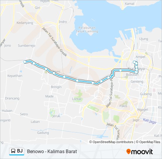 BJ bus Line Map