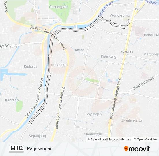 H2 Bus Line Map
