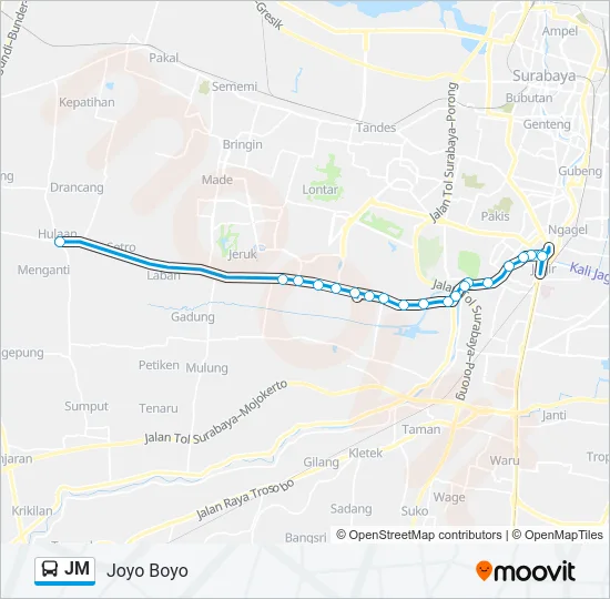 JM Bus Line Map