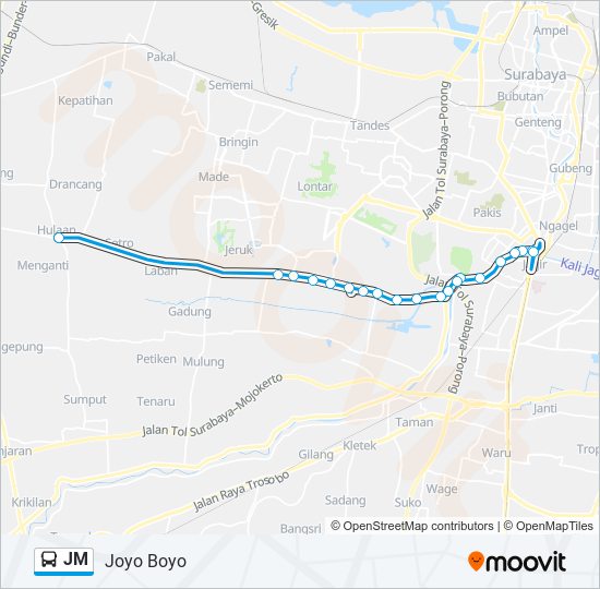 JM bus Line Map