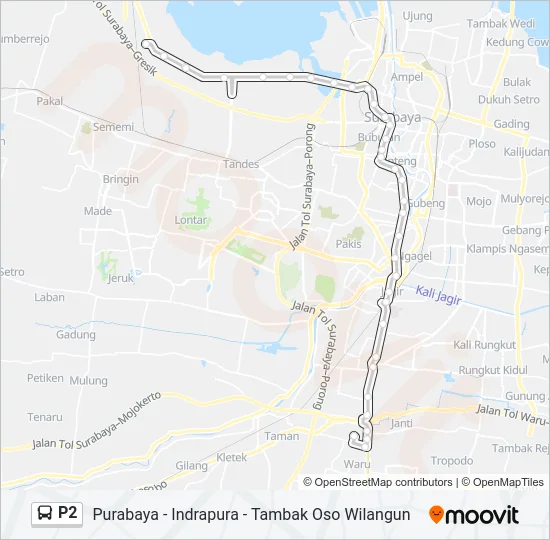 P2 Bus Line Map