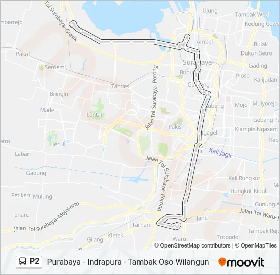 P2 Bus Line Map