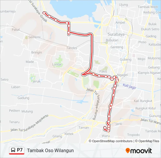 P7 Bus Line Map