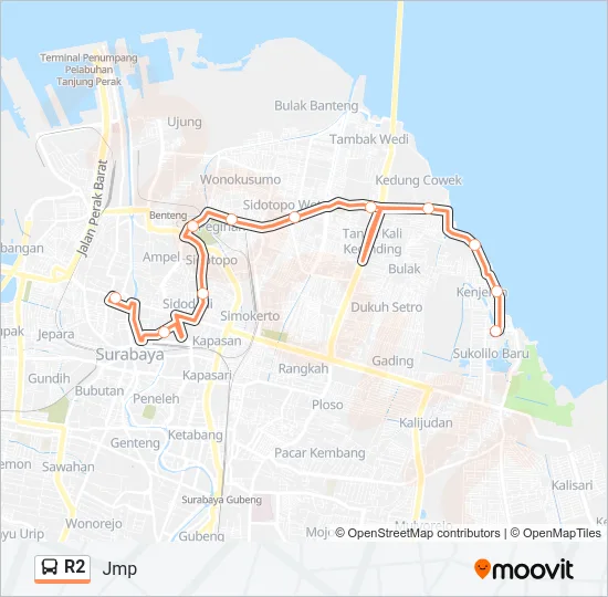 R2 Bus Line Map