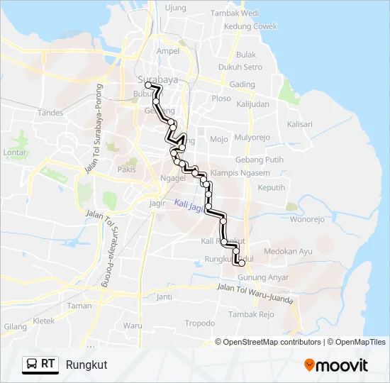 RT Bus Line Map