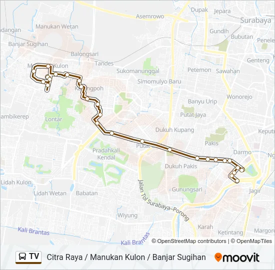 TV Bus Line Map