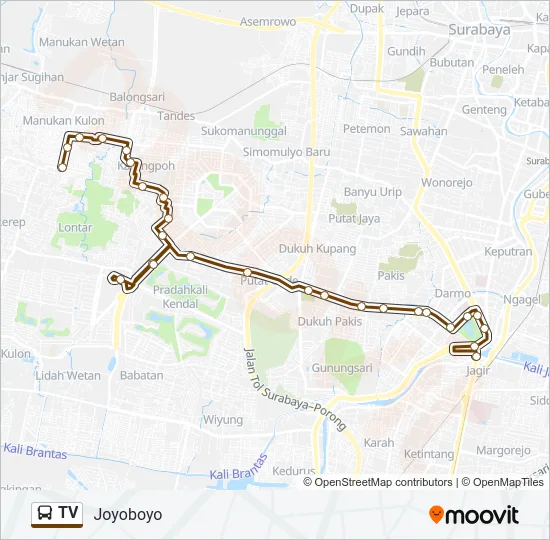 TV Bus Line Map