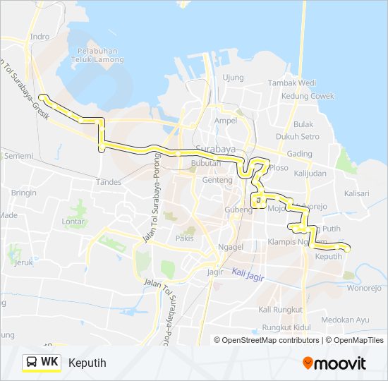 WK bus Line Map