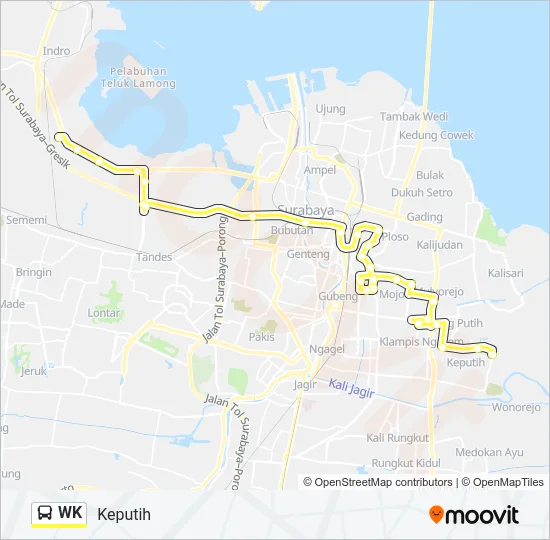 WK Bus Line Map