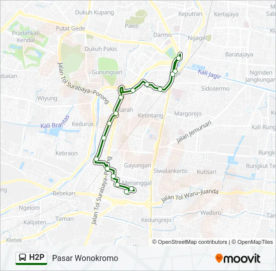 H2P Bus Line Map
