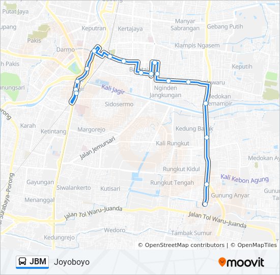 JBM bus Line Map