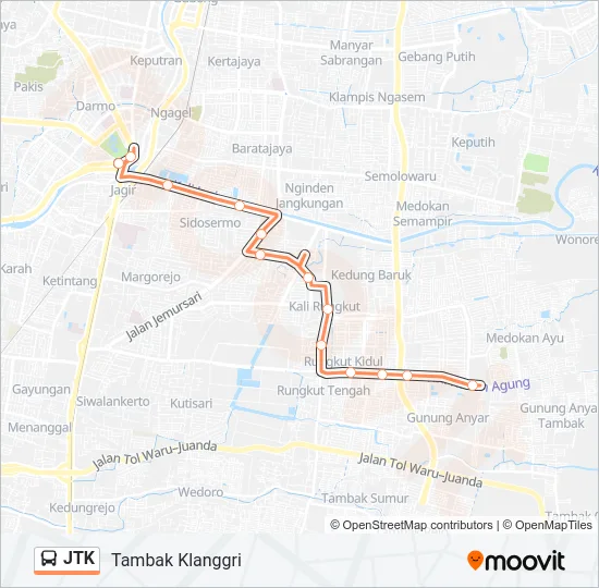 JTK Bus Line Map