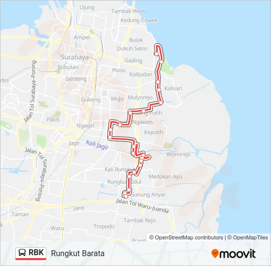 RBK Bus Line Map