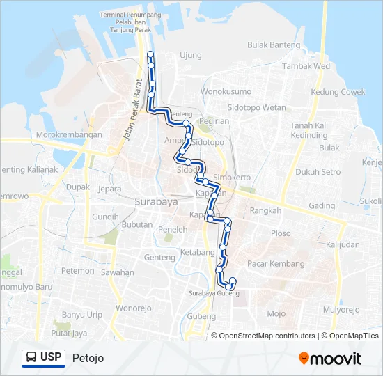 USP Bus Line Map
