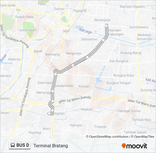 BUS D Bus Line Map
