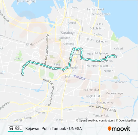 K2L Bus Line Map
