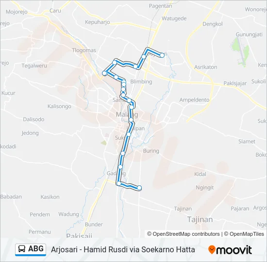 ABG Bus Line Map