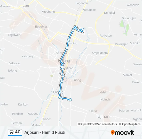 AG Bus Line Map