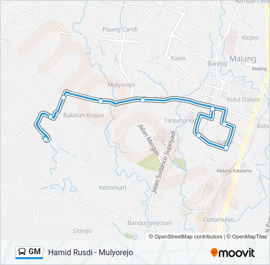 GM Bus Line Map