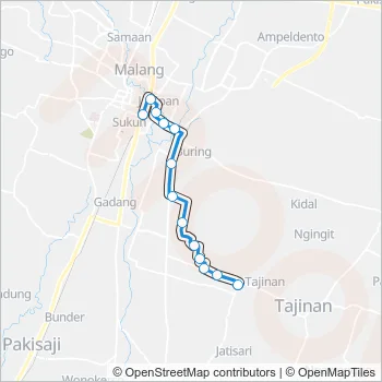 MT Bus Line Map