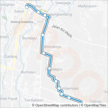 MT Bus Line Map
