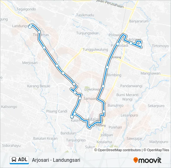 ADL Bus Line Map