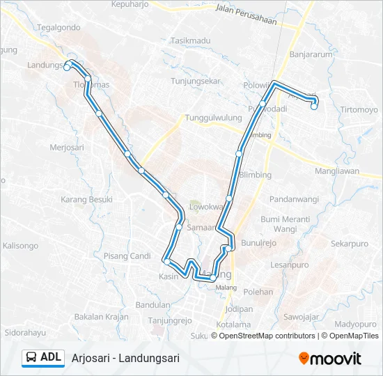 ADL Bus Line Map