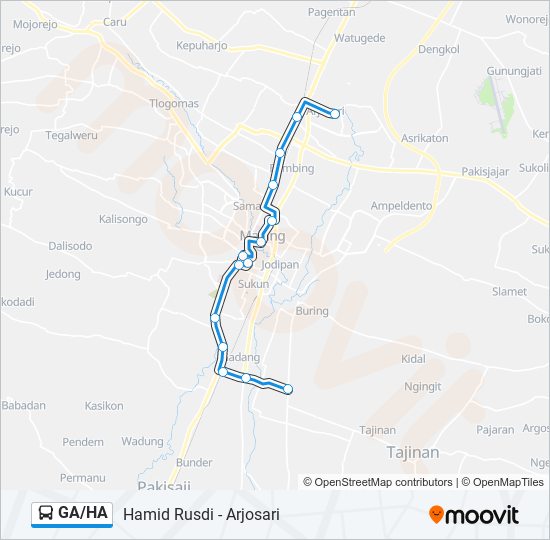 GA/HA bus Line Map