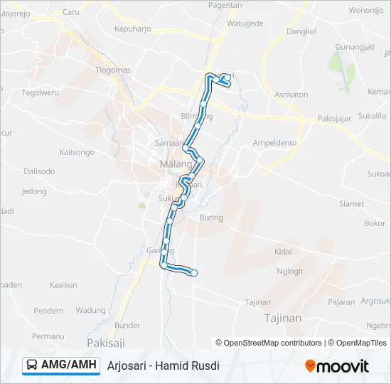 AMG/AMH Bus Line Map