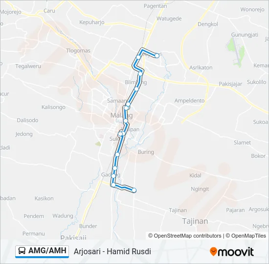 AMG/AMH Bus Line Map