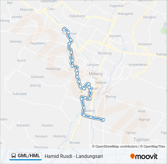 GML/HML bus Line Map