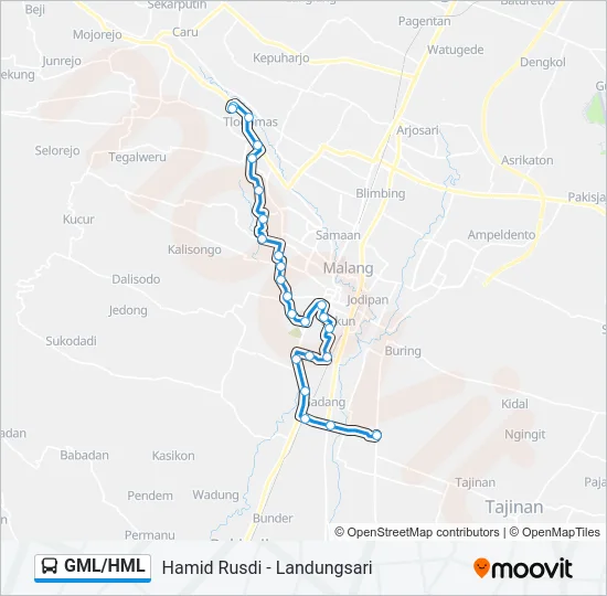 GML/HML Bus Line Map