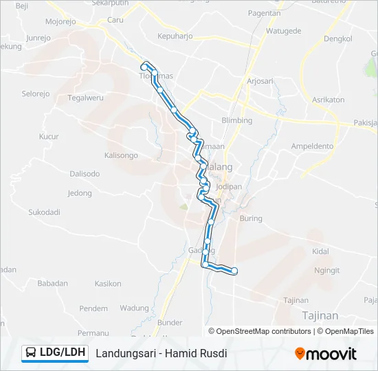 LDG/LDH bis Peta Jalur