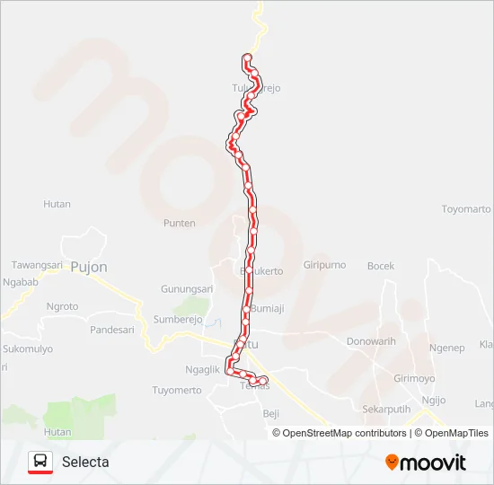 BATU-SELECTA Bus Line Map