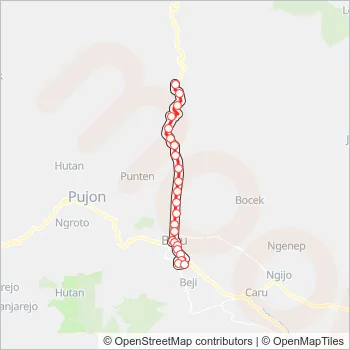 BATU-SELECTA Bus Line Map