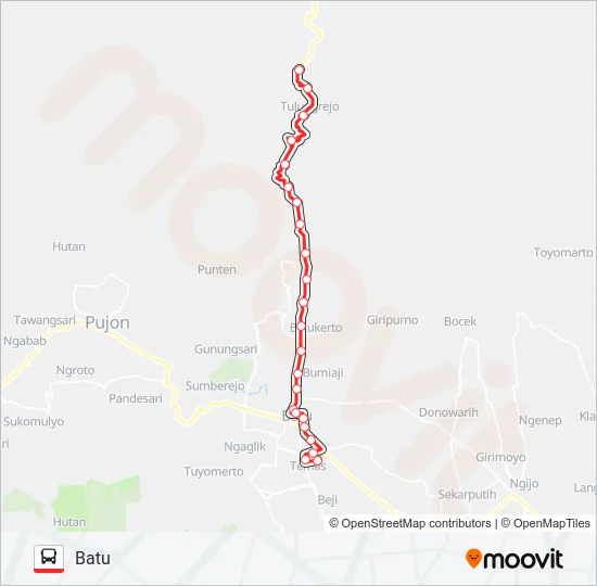 BATU-SELECTA Bus Line Map