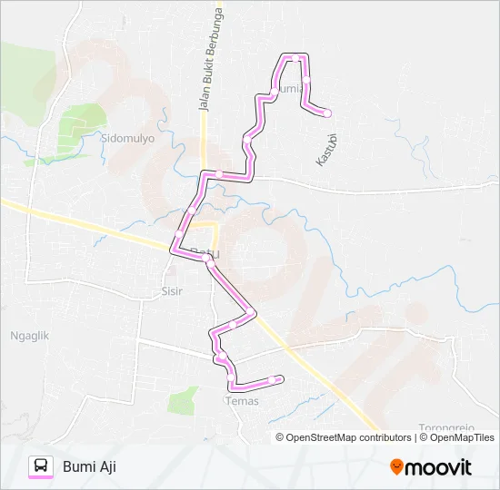 BATU-BUMI AJI Bus Line Map