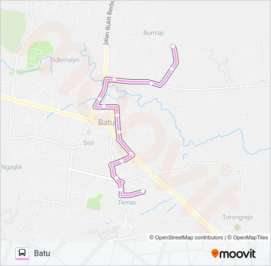 BATU-BUMI AJI Bus Line Map