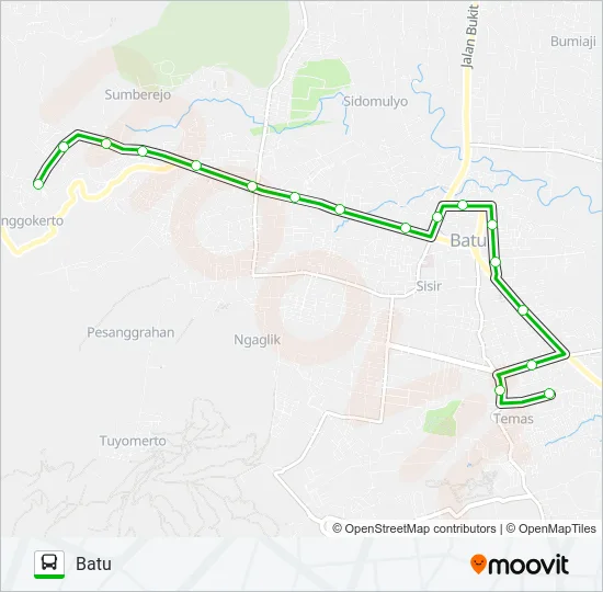 BATU-SONGGORITI A Bus Line Map