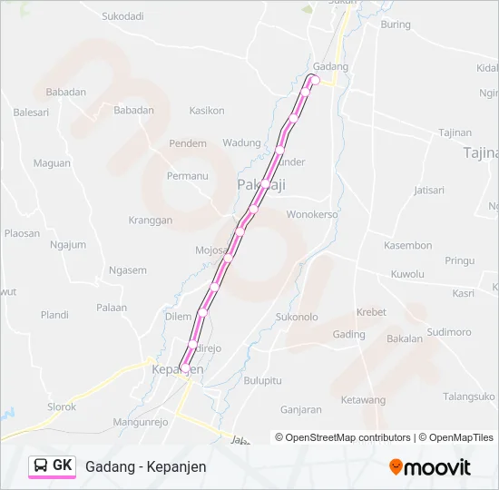 GK Bus Line Map